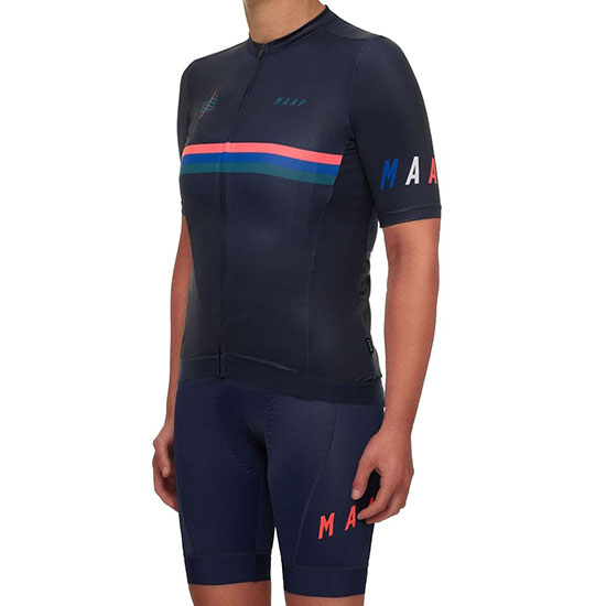 2019 Maillot Mujer Maap Nationals Tirantes Mangas Cortas Negro